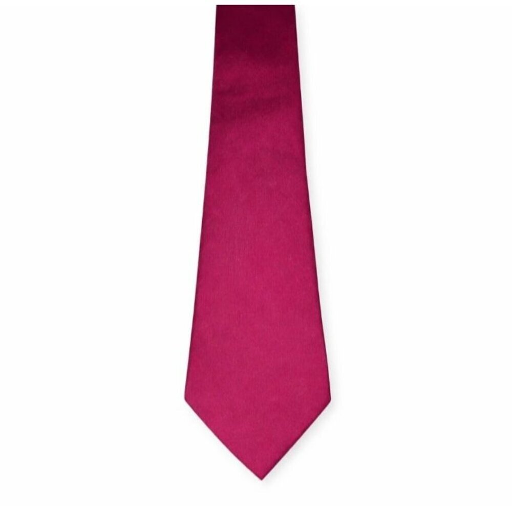 Addison on Madison Vintage Silk Tie Burgundy Red Solid Formal Wedding Necktie